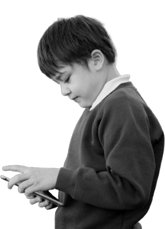 Child holding an iPad
